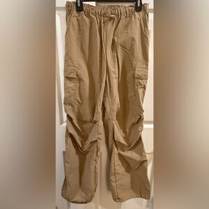 Love Tree Women's Tan Wide Leg Parachute Pants